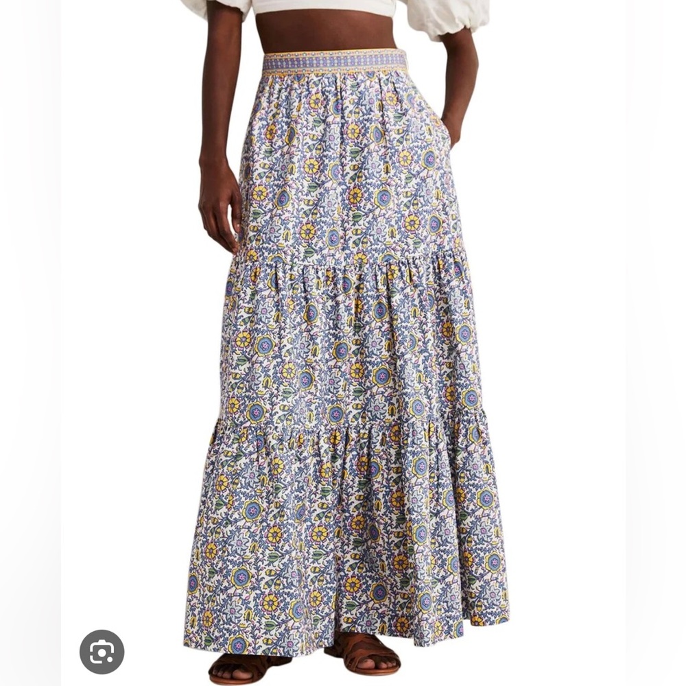 Boden Lorna Tiered Maxi Skirt, Size US 16/18